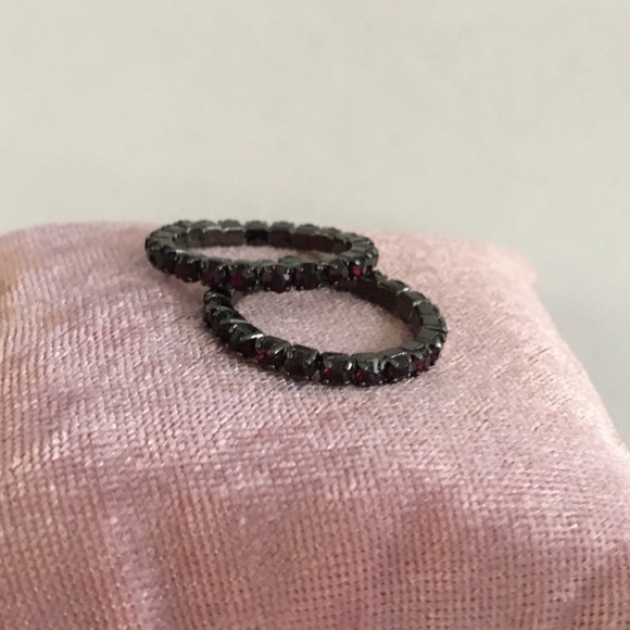 2 Purple red oxidized metal eternity bands - Picture 7 of 8